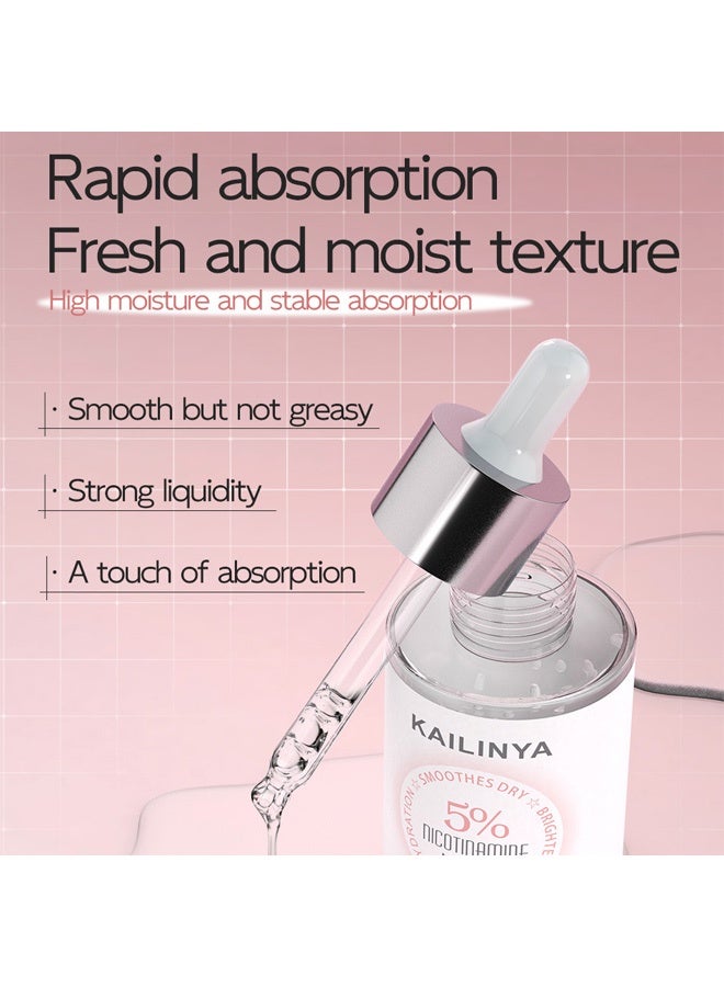 KAILINYA Deeply Moisturizing and Hydrating Nicotinamide Facial Essence Liquid - Refreshing, Brightening and Whitening Essence Liquid 30ml - Image 3